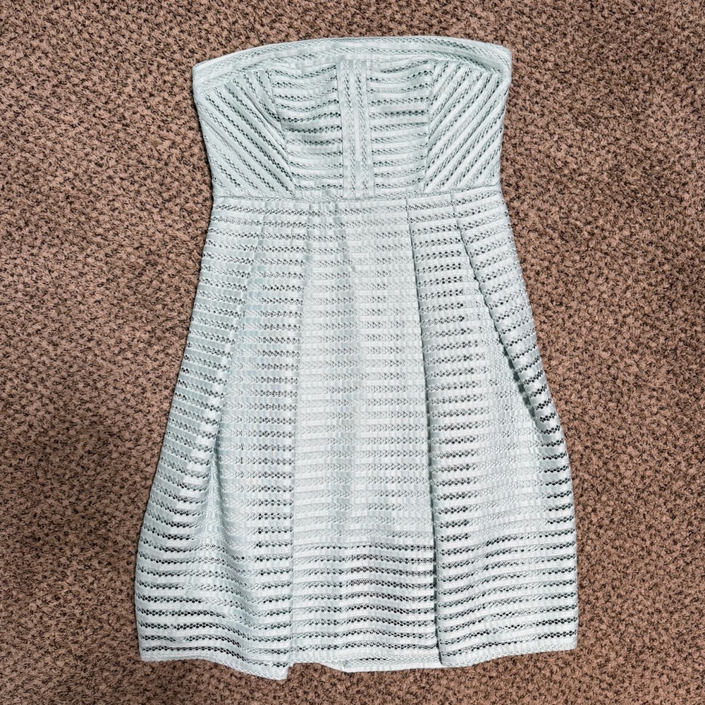New York & Company - Strapless Eyelet Midi Dress - Mint Green - Size 12.